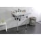 Kingston Brass 30 Carrara Marble Console Sink with Acrylic Legs, Marble WhiteOil Rubbed Bronze LMS30MA5 - alternate 3